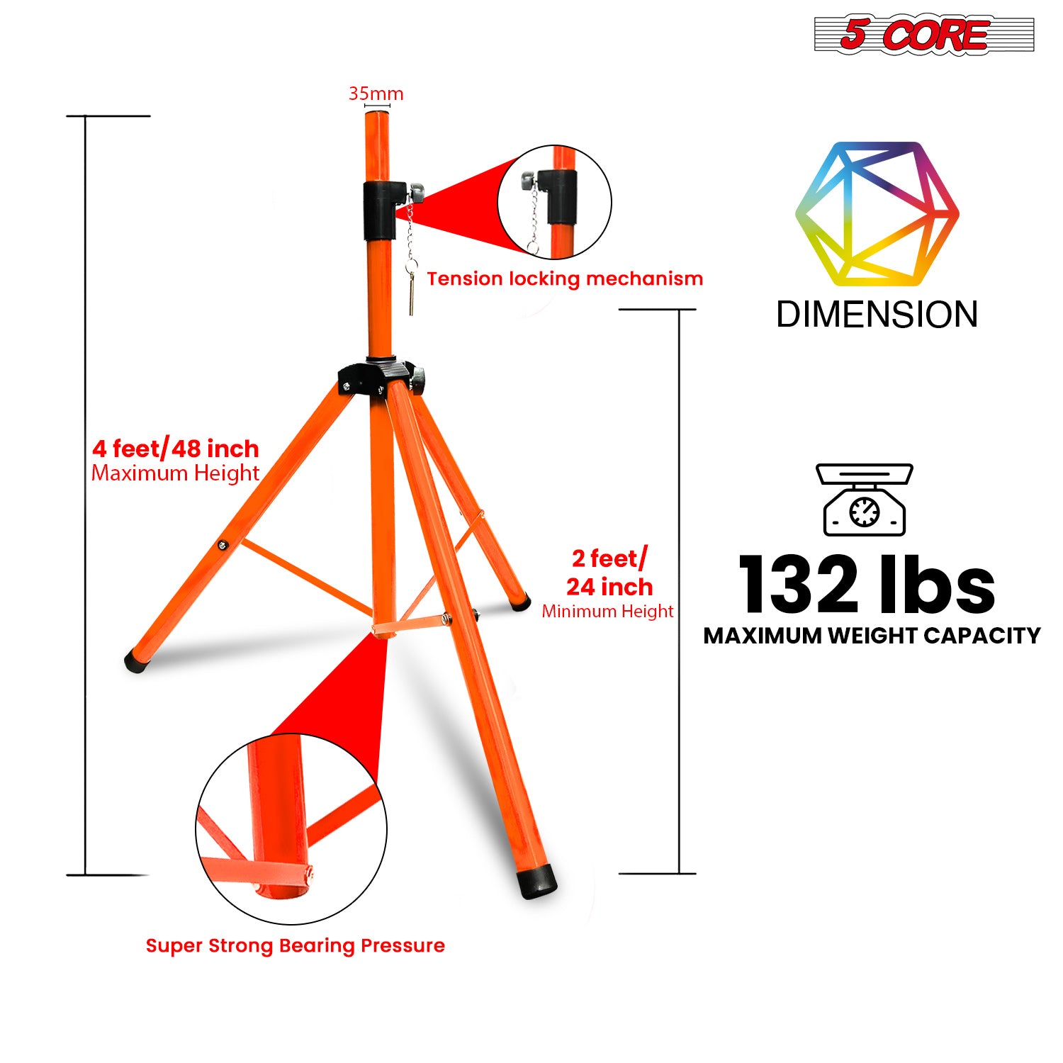5 Core Speaker Stand Tripod Fl - đánh giá và giá Studio Monitor Speaker