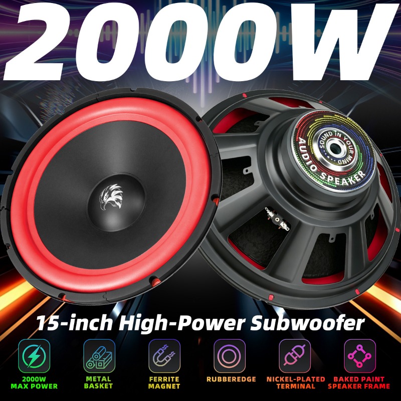1pcs 15 Inch Car Subwoofer 200 - đánh giá và giá Audio Music Generator