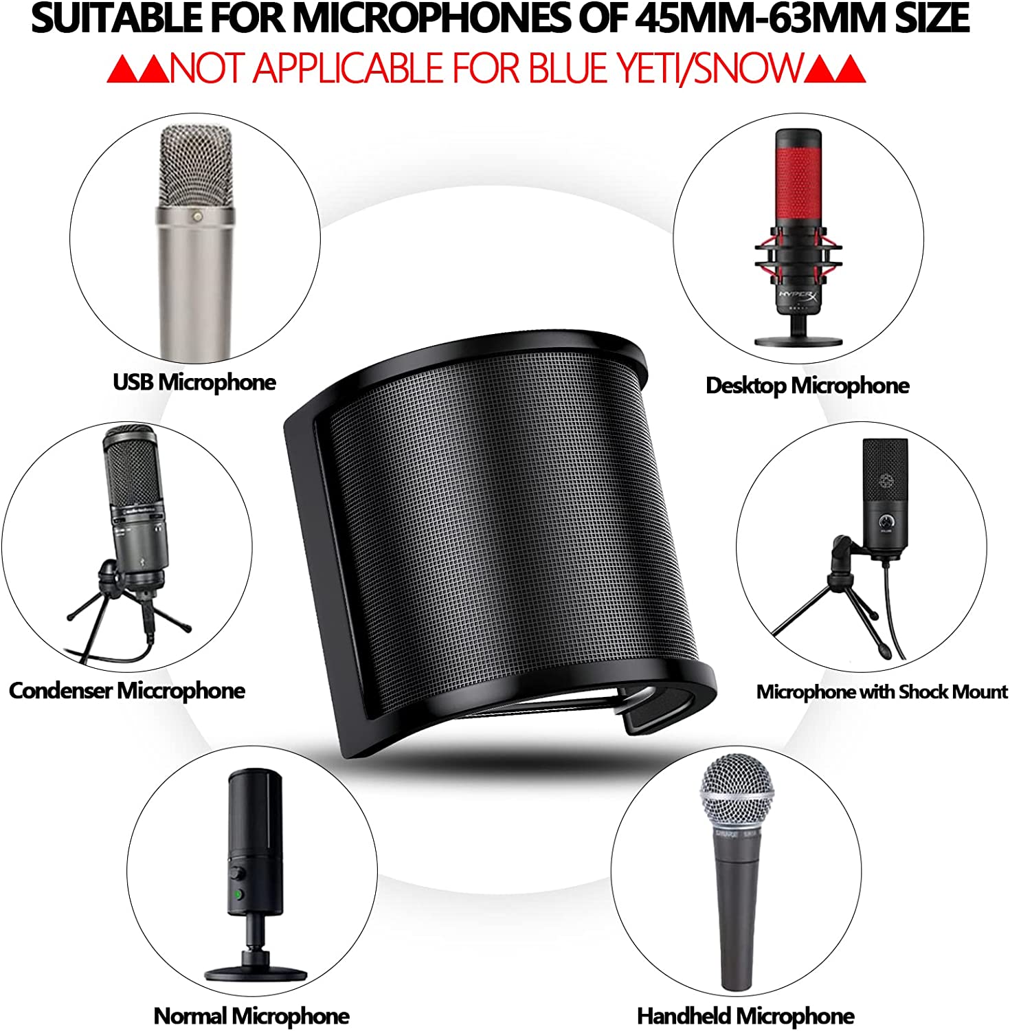 Universal Microphone Pop Filte - đánh giá và giá Recording Pop Filter