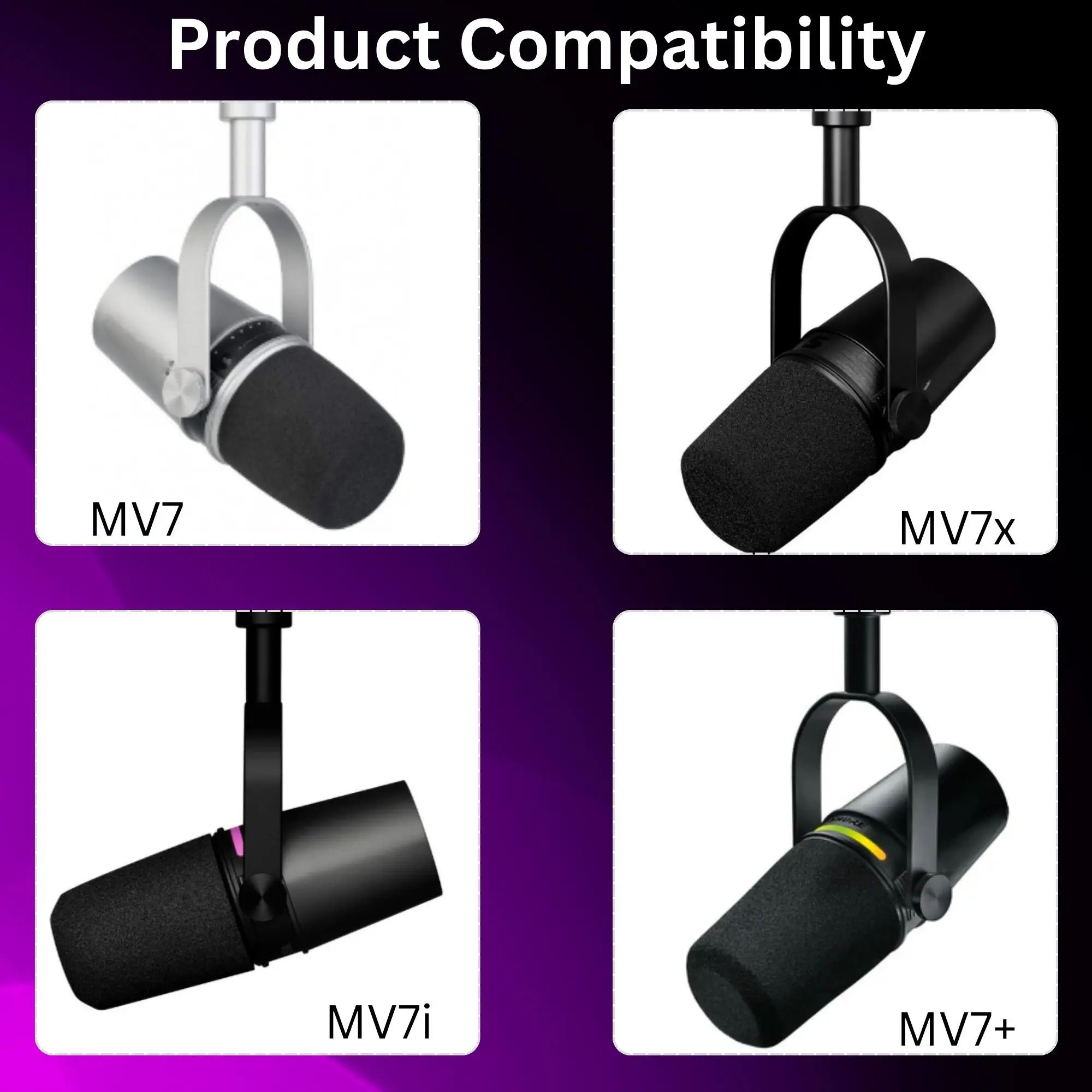 MV7 Foam for Shure MV7, MV7i,  - đánh giá và giá Recording Pop Filter