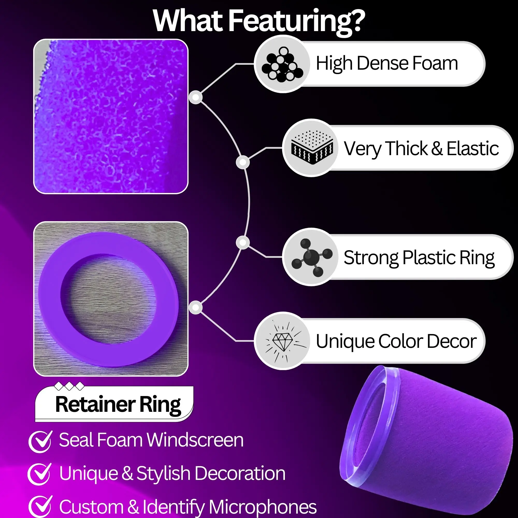 MV7 Foam for Shure MV7, MV7i,  - đánh giá và giá Recording Pop Filter