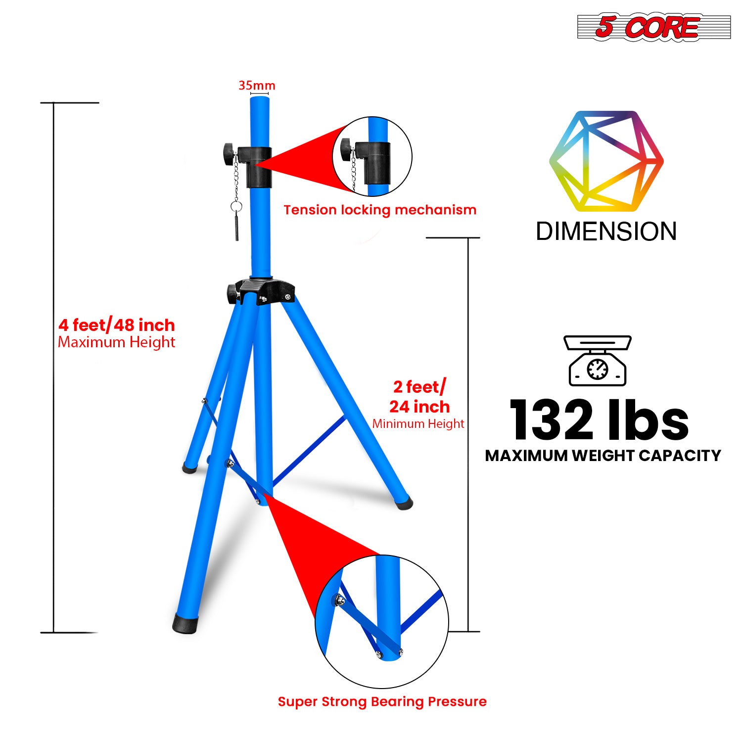 5 Core Speaker Stand Tripod Fl - đánh giá và giá Studio Monitor Speaker