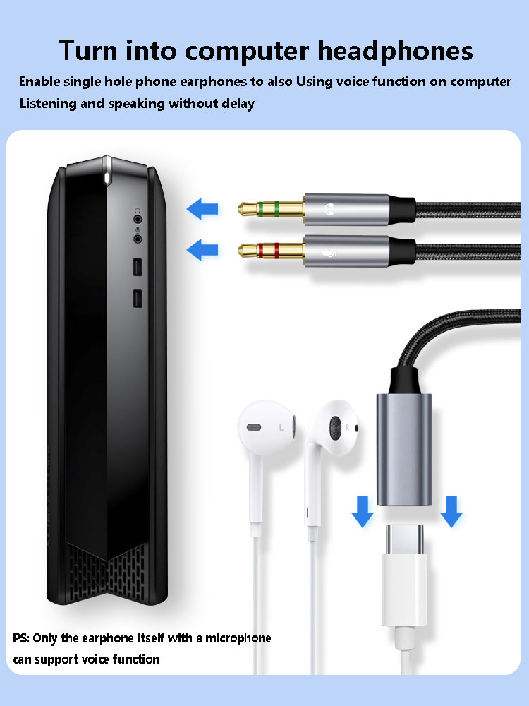 3.5mm Male to Type-C Aux Audio - đánh giá và giá Contact Pickup Mic