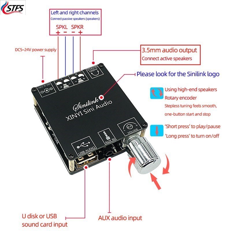 2*50W ForBluetooth 5.0Power Am - đánh giá và giá Audio Music Player App