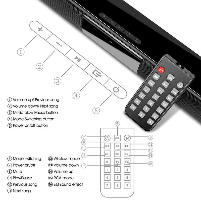 40W Soundbar TV Portable Bluet - đánh giá và giá Audio Music Generator