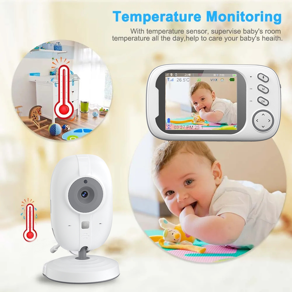 3.5 Inch Color LCD Baby Monito - đánh giá và giá Audio Detect Music