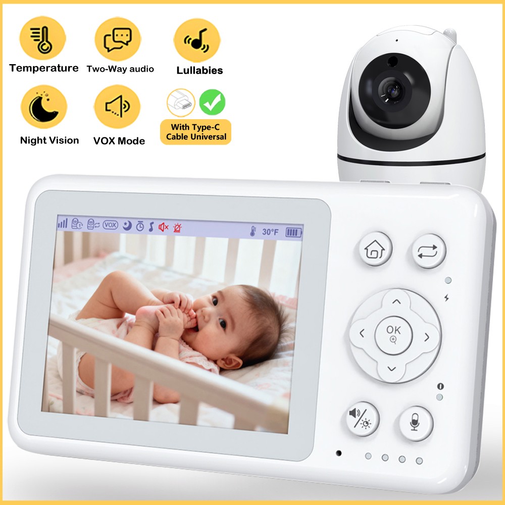 3.2Inch Video Baby Monitor LCD - đánh giá và giá Audio Detect Music
