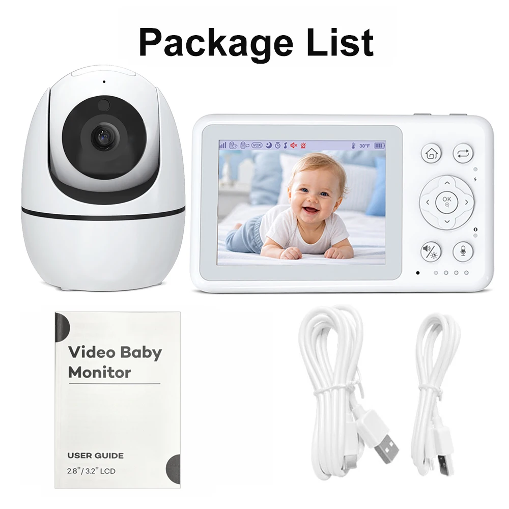 3.2Inch Video Baby Monitor LCD - đánh giá và giá Audio Detect Music
