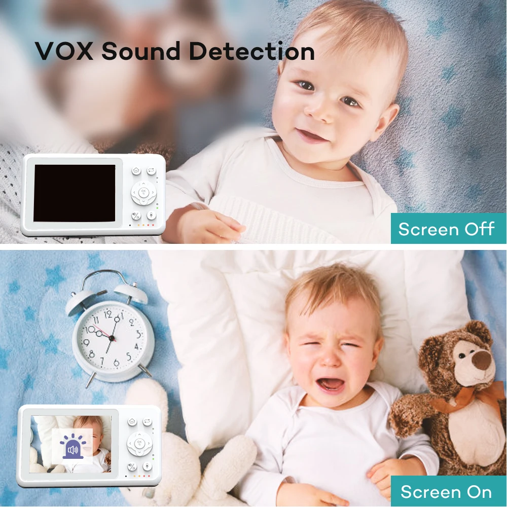 3.2Inch Video Baby Monitor LCD - đánh giá và giá Audio Detect Music