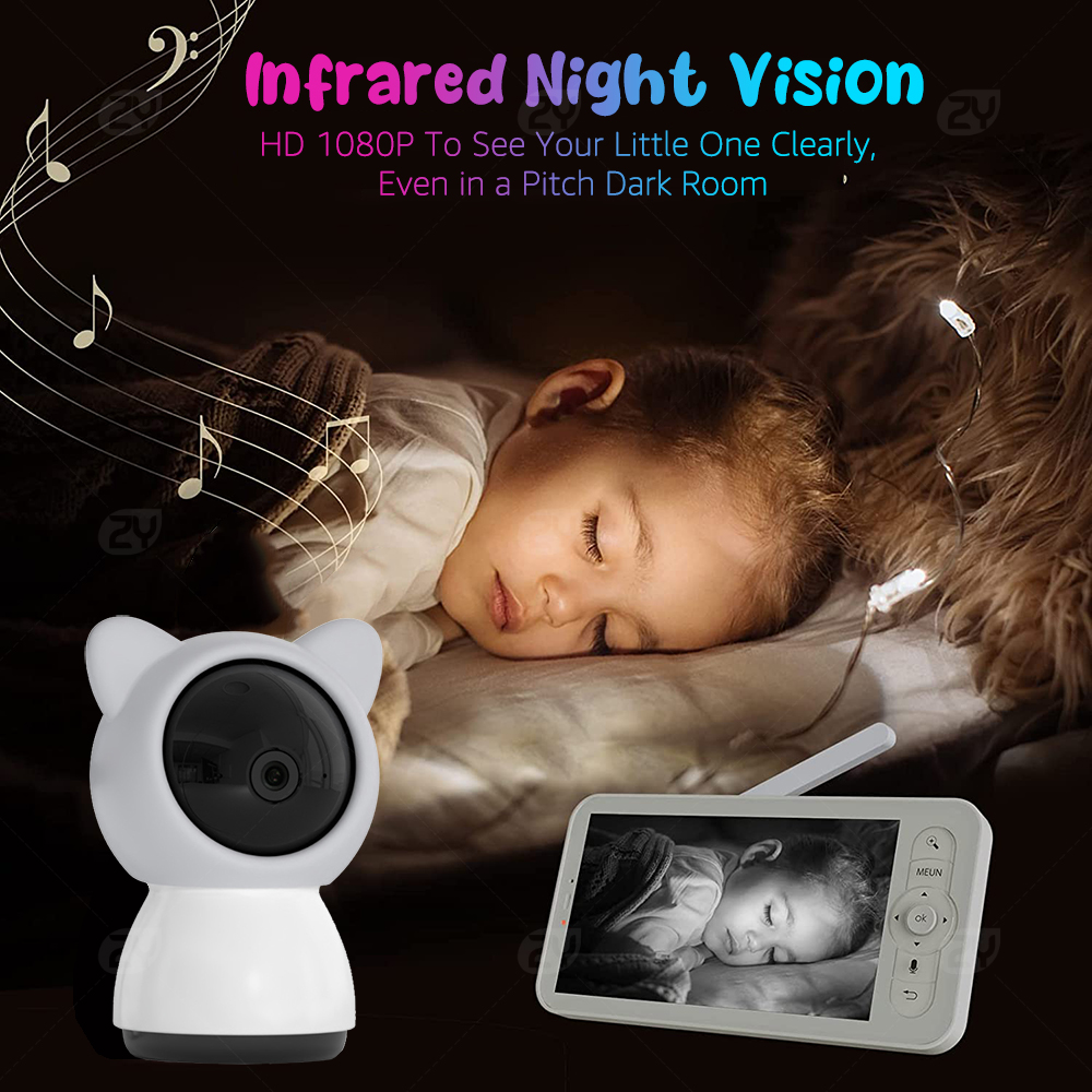 HD WiFi Baby Monitor with APP, - đánh giá và giá Audio Detect Music